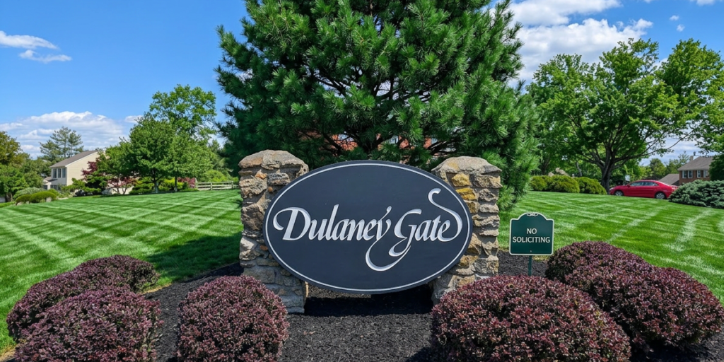 Dulaney Gate community entrance sign